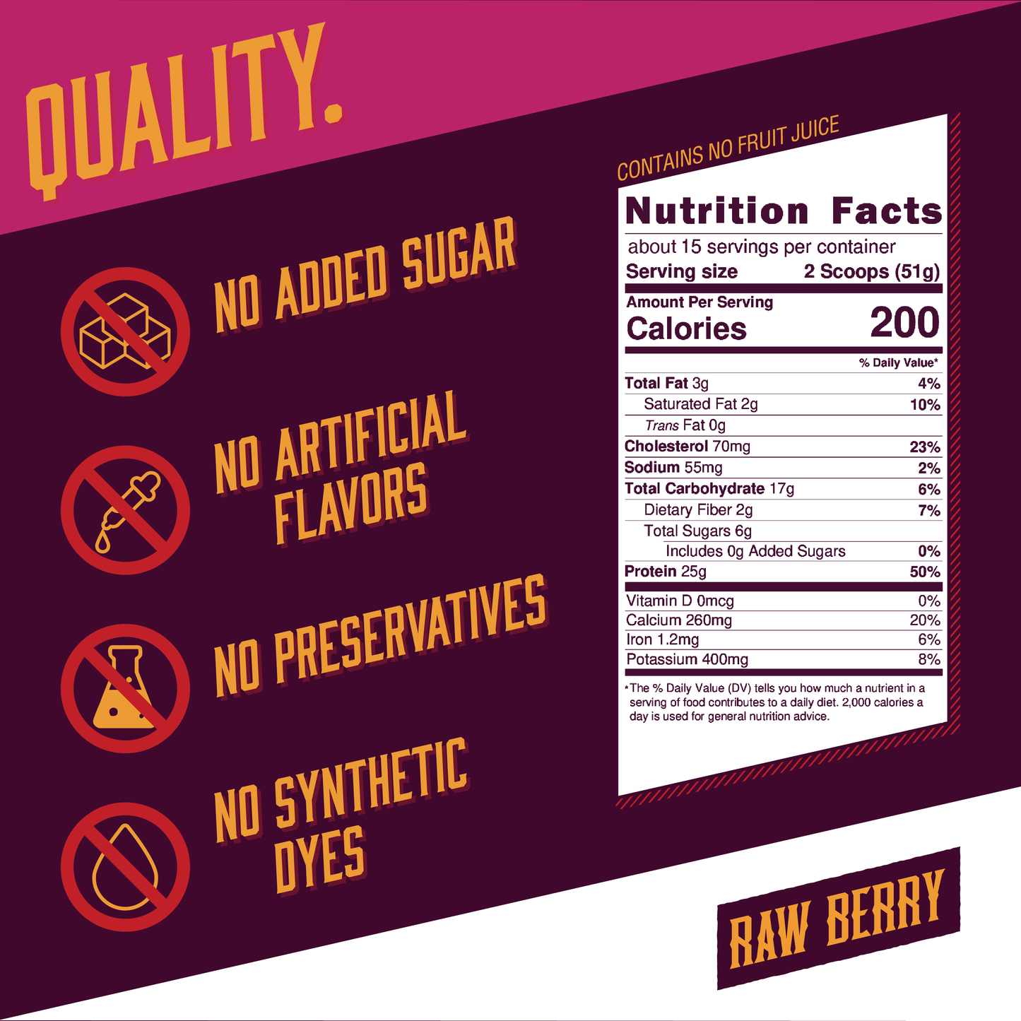 Raw Berry - Instant Whey Protein Smoothie